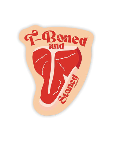 Toned And Boned Naughty Sticker - Pack of 3