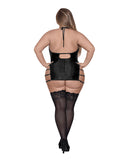 Lust Portia Mini Dress w/Plush Elastic Strapping Black QN