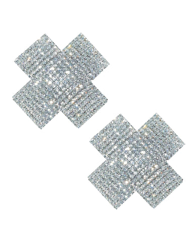 Neva NudeNeva NudeCross Crystal Jewel Reusable Silicone Nipple Pasties - Clear O/S
