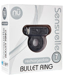 Sensuelle Bullet Ring Cockring - 7 Function Black