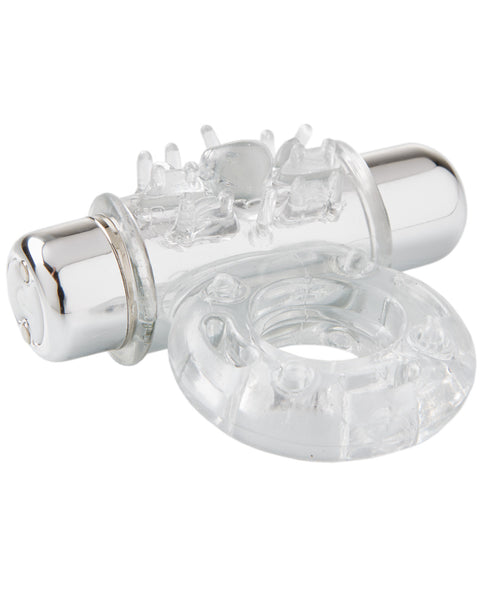 Sensuelle Bullet Ring Cockring - 7 Function Clear