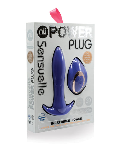 Sensuelle Power Plug 20 Function Remote Control Butt Plug - Ultra Violet