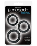 NS Novelties Renegade Diversity Rings - Black Pack of 3