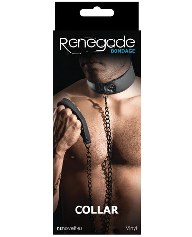 NS Novelties Renegade Bondage Collar - Black