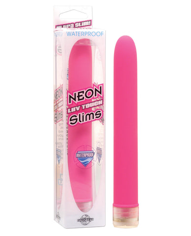 Luv Touch 5.5" Neon Slims Waterproof - Pink