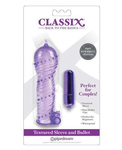 Classix Textured Sleeve & Bullet - Purple
