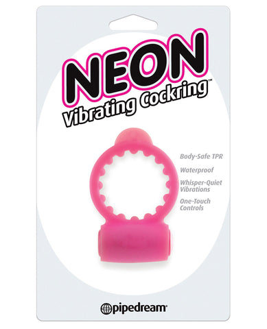 Neon Vibrating Cockring - Pink