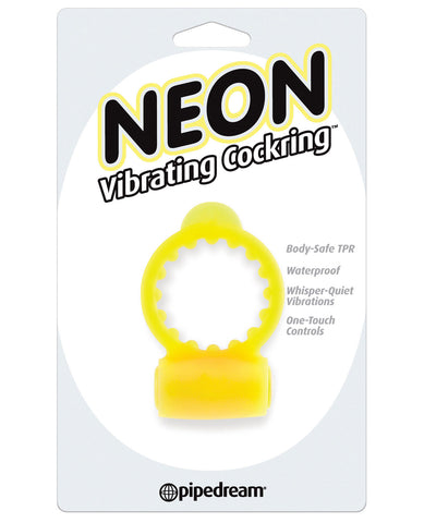 Neon Vibrating Cockring - Yellow
