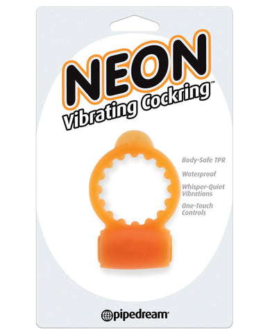 Neon Vibrating Cockring - Orange