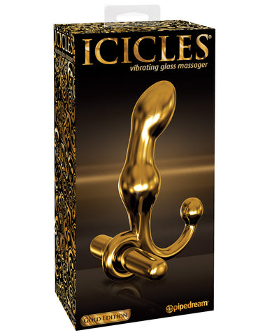 Icicles Gold Edition Glass Prostate Stimulator w/Vibrating Bullet G08
