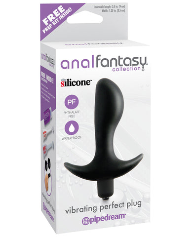 Anal Fantasy Collection Vibrating Perfect Plug - Black, Anal Products,- www.gspotzone.com