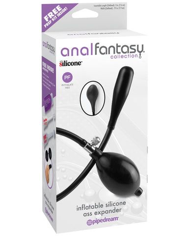 Anal Fantasy Collection Inflatable Silicone Ass Expander - Black, Anal Products,- www.gspotzone.com