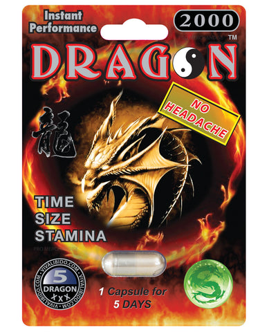 Dragon 2000 Male Enhancement - 1 Capsule Blister