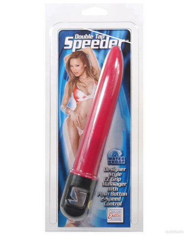 6.5" Double Tap Speeder - Pink, Vibrators,- www.gspotzone.com
