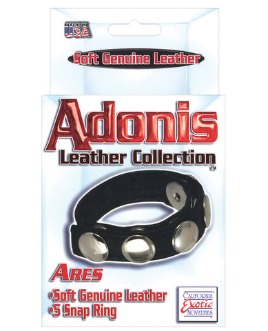 Adonis Leather Collection Ares 5 Snap Adjustable Strap, Penis Enhancement,- www.gspotzone.com