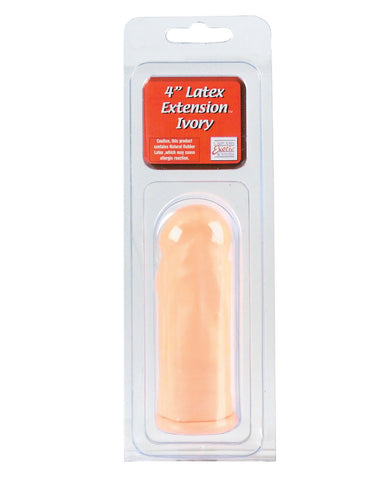 4" Latex Extension - Ivory, Penis Enhancement,- www.gspotzone.com