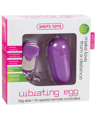 Shots Vibrating Egg Big Size - Purple