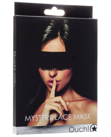 Shots Ouch Mystere Lace Mask - Black