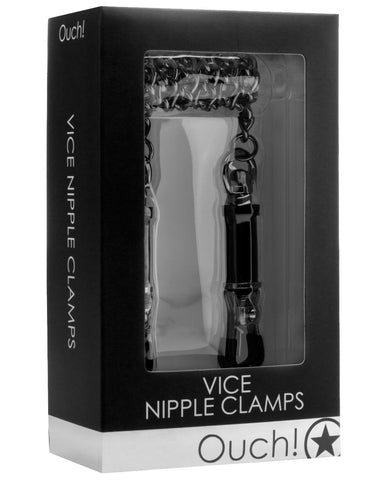 Shots Ouch Vice Nipple Clamps - Black