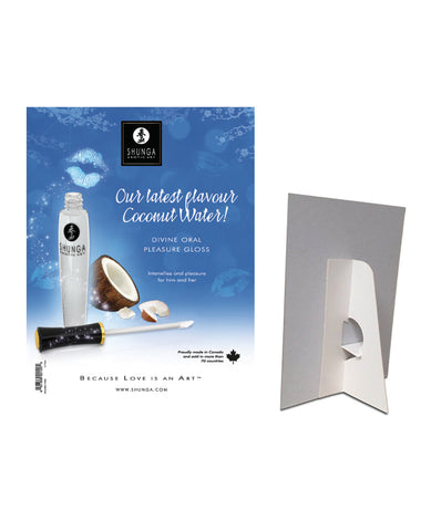 Promo Shunga Divine Oral Pleasure Gloss Counter Card - English