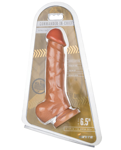 SI Novelties Major Dick Dong w/Balls & Suction Cup Commander in Chief - Vanilla