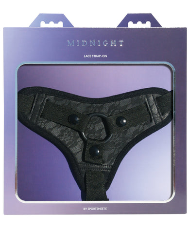 Midnight by Sportsheets Lace Strap-On - Black