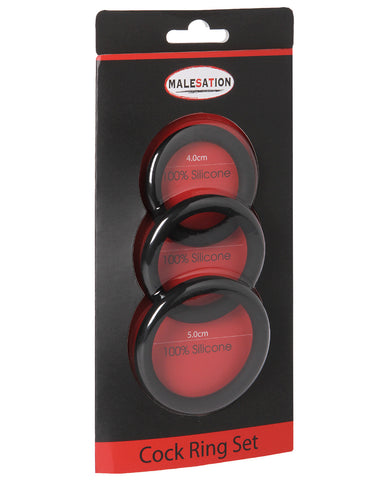 Malesation Cock Ring Set - Pack of 3