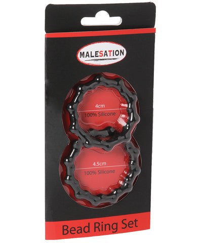 Malesation Bead Ring Set - Pack of 2