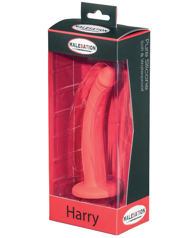 Malesation Harry Silicone Dildo - Red