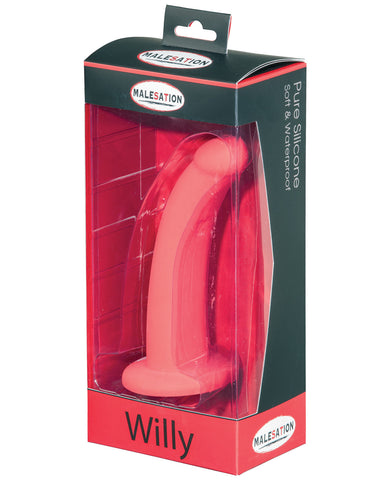 Malesation Willy Silicone Dildo - Red