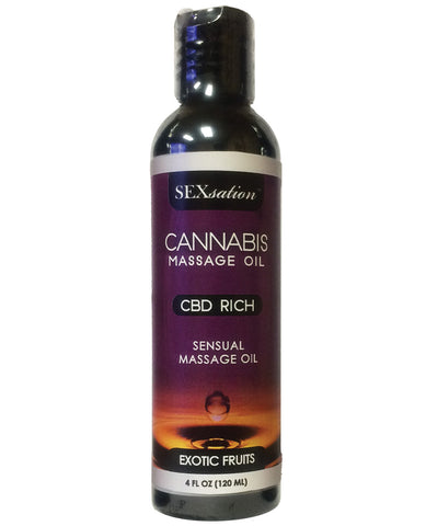 Sexsation Cannabis Massage Oil - 4 oz Exotic Fruits