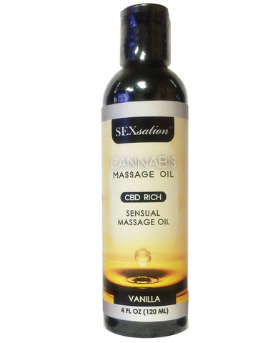 Sexsation Cannabis Massage Oil - 4 oz Vanilla