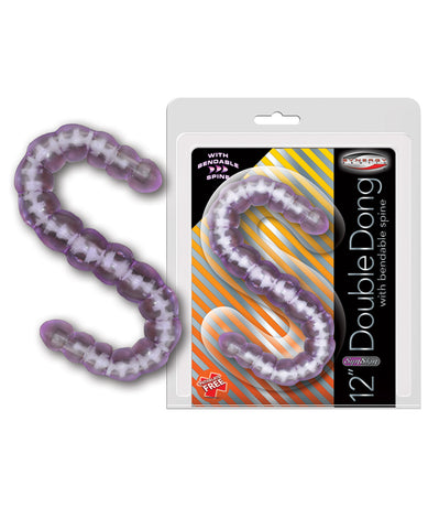 Syn Skin 12" Double Dong - Lavender Jelly