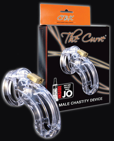 CB-6000 3 3/4" Curved Cock Cage and Lock Set  - Clear