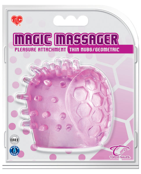 Magic Massager Pleasure Attachment - Thin Nubs/Geometric