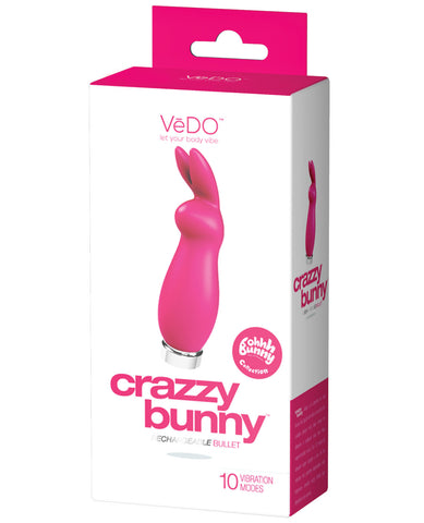 VeDO Crazy Bunny Rechargeable Bullet - Pretty in Pink