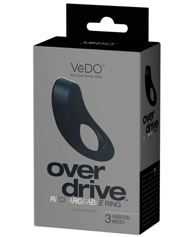 VeDO Overdrive Rechargeable Vibrating Ring - Just Black