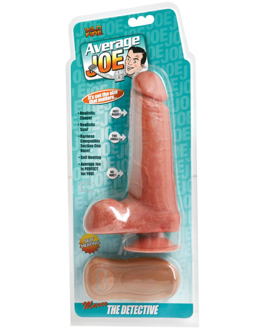 Average Joe Vibrating & Heating Dong - The Detective Marco, Dongs & Dildos,- www.gspotzone.com