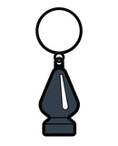 Wood Rocket Butt Plug Keychain - Black