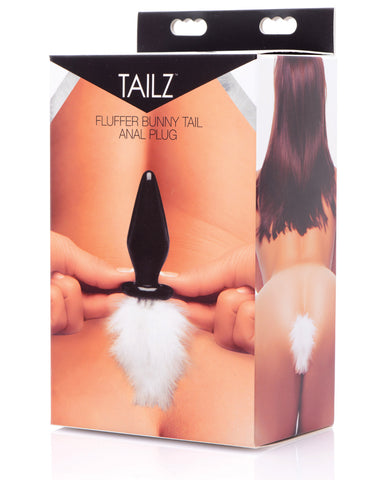 Tailz Fluffer Bunny Tail Glass Anal Plug