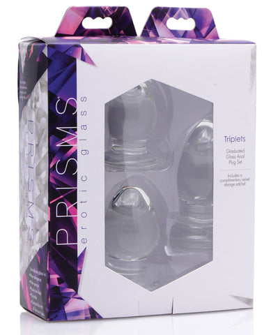 Prisms Triplets Glass Anal Plug Kit