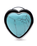 Booty Sparks Gemstones Turquoise Heart Anal Plug - Small